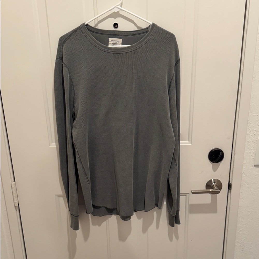 Buck Mason vintage thermal surplus tee medium grey